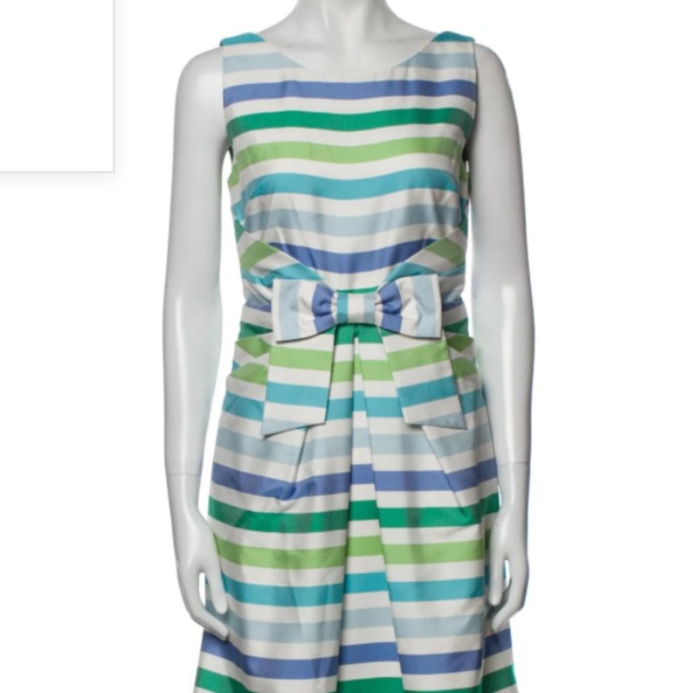 kate spade Multicolor Striped Midi Dress with Bow